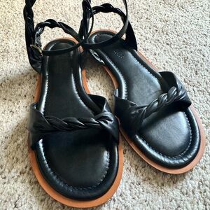 Black Braided Women's Sandals